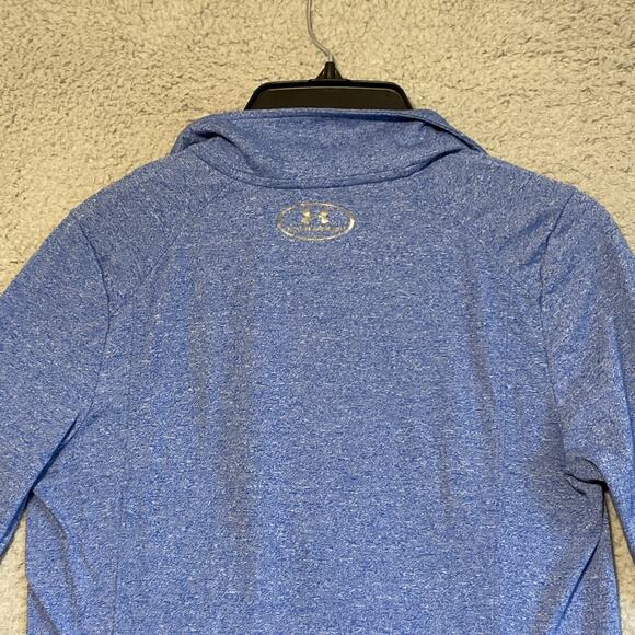 Under Armour Womens Activewear Sweater Small 1/4 Zip Collared Blue Lightweight - Picture 15 of 16
